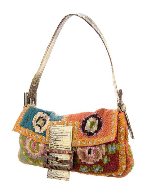 vintage beaded fendi bag|genuine fendi baguette.